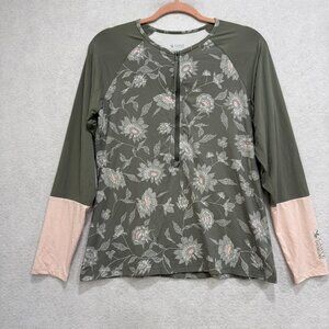Carve Designs Rash Guard Womens Large Long Sleeve Swim Shirt UV Protection